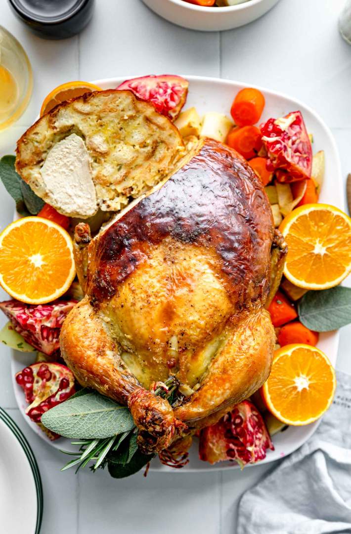 Roasted Stuffed Whole Chicken