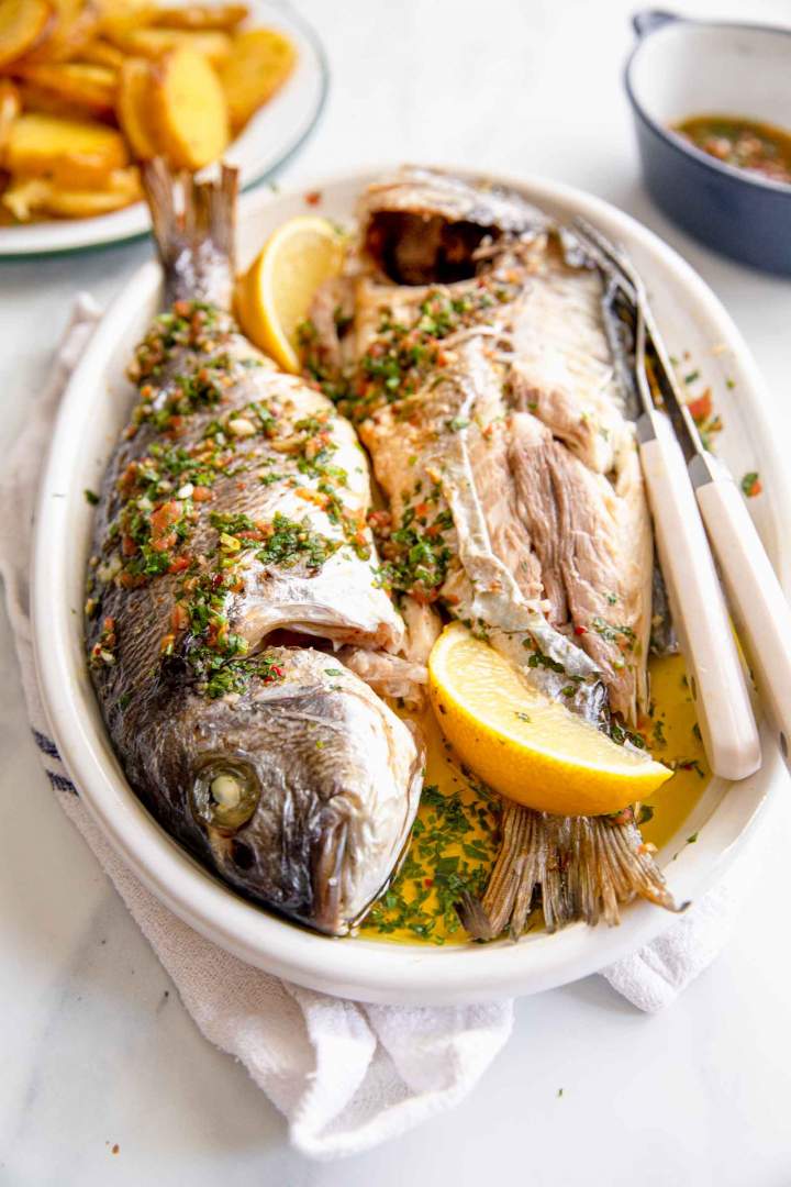 Oven-Baked Sea Bream with Potatoes