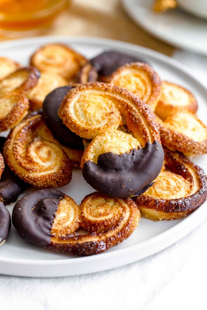 Chocolate-Dipped Orange Palmier Cookies
