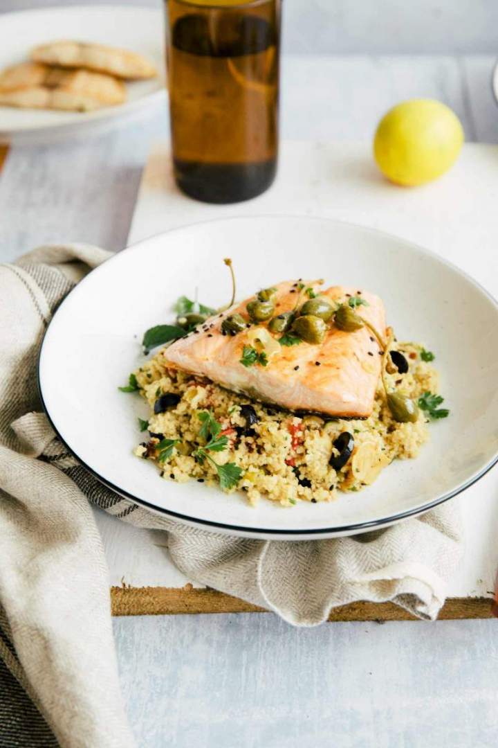 Pan-fried Salmon with Aromatic Couscous