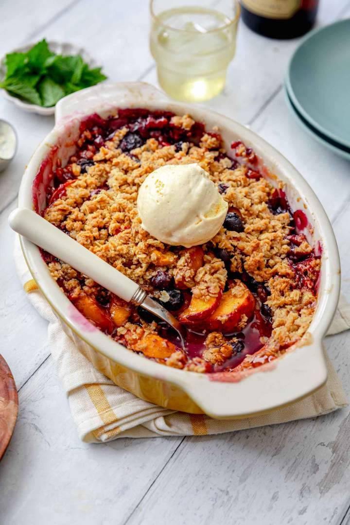 Peach Blueberry Crisp