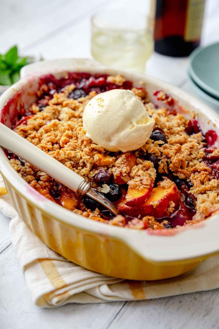 Peach Blueberry Crisp