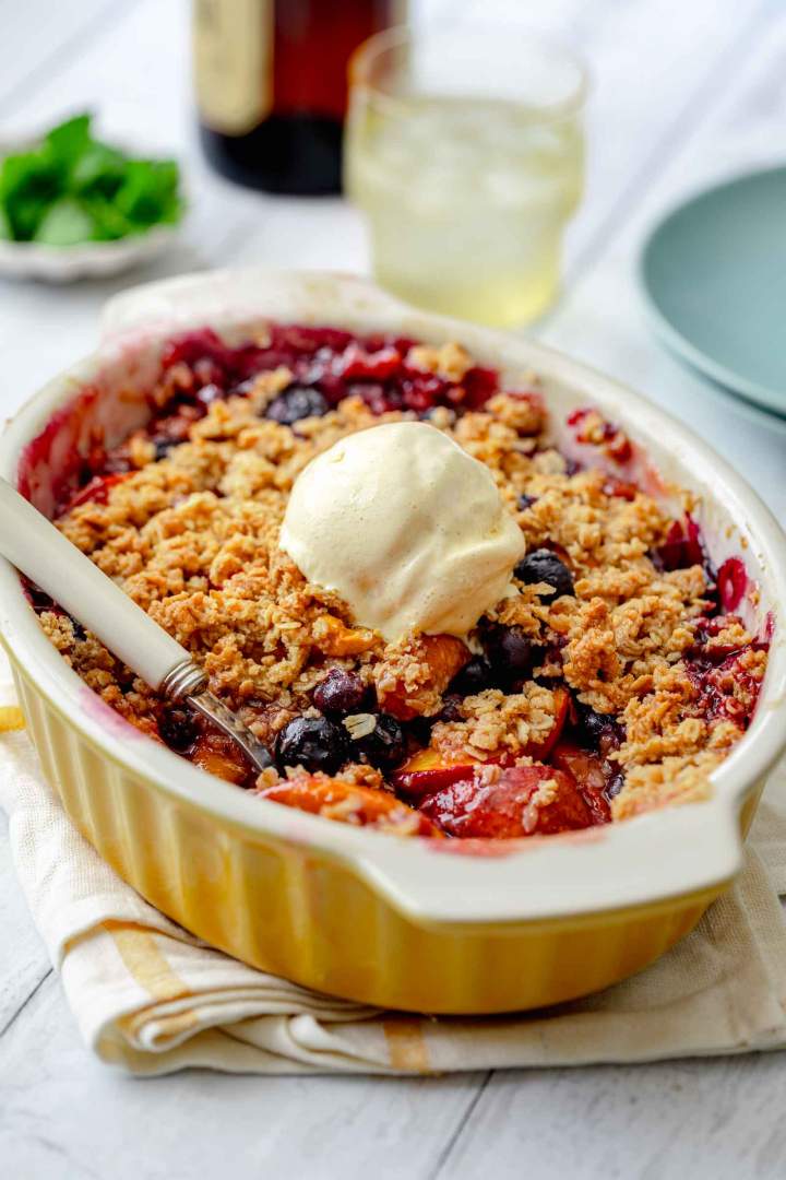 Peach Blueberry Crisp