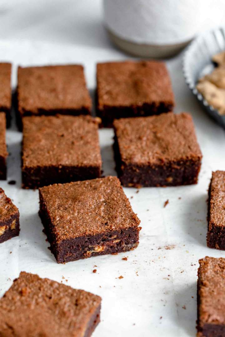 Peanut Brownies with White Chocolate