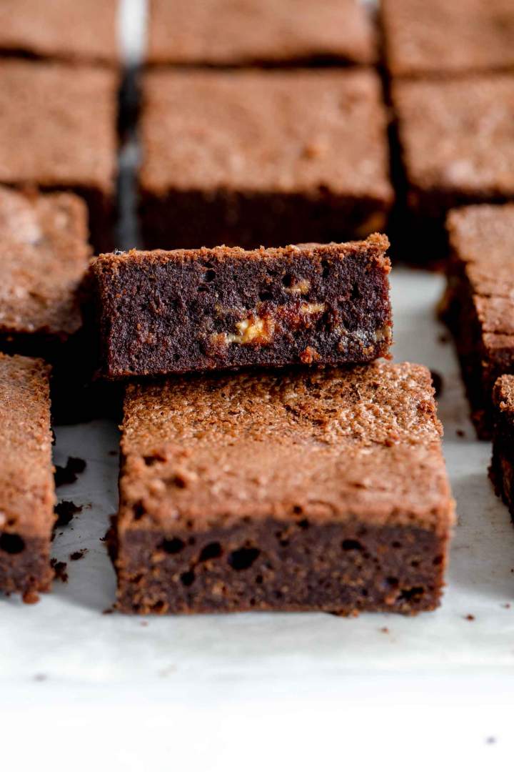 Peanut Brownies with White Chocolate