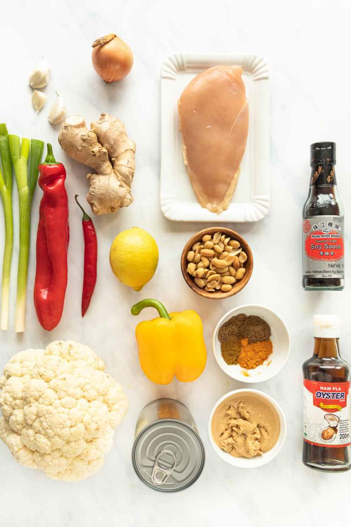 Ingredients for Peanut Butter Chicken