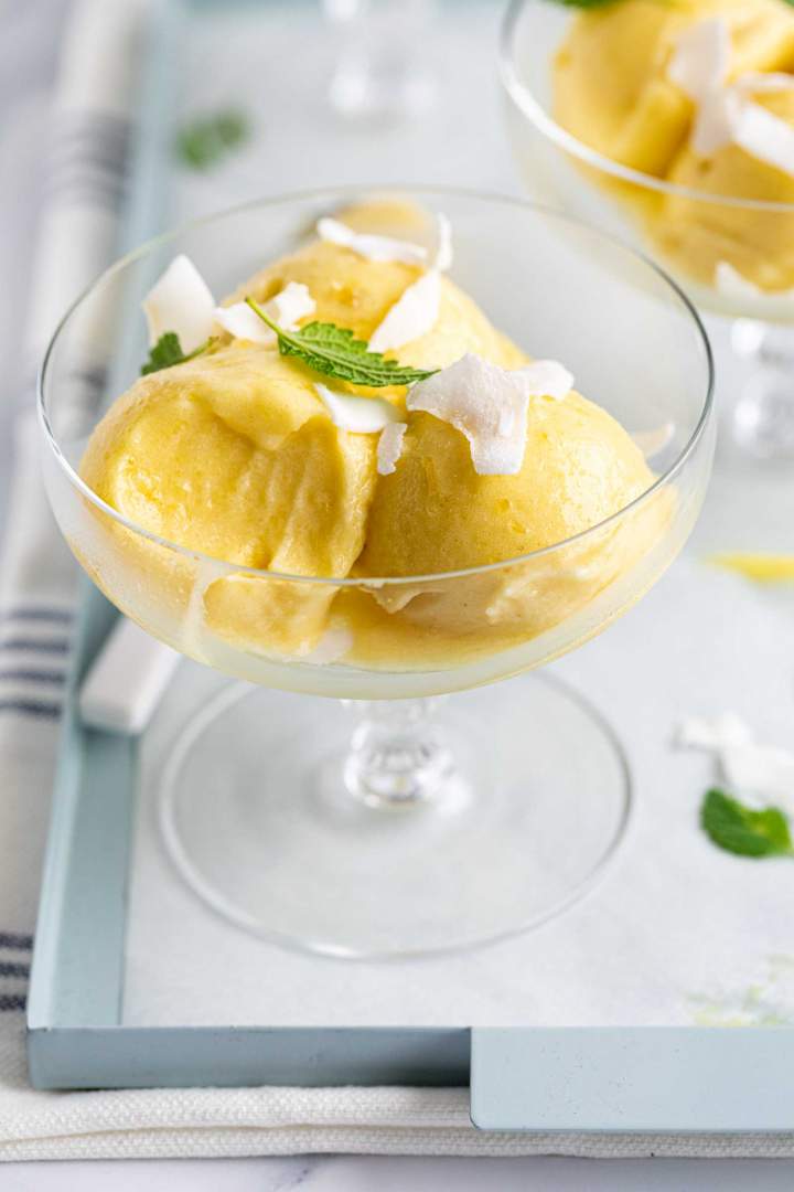 Pineapple Sorbet healthy and homemade