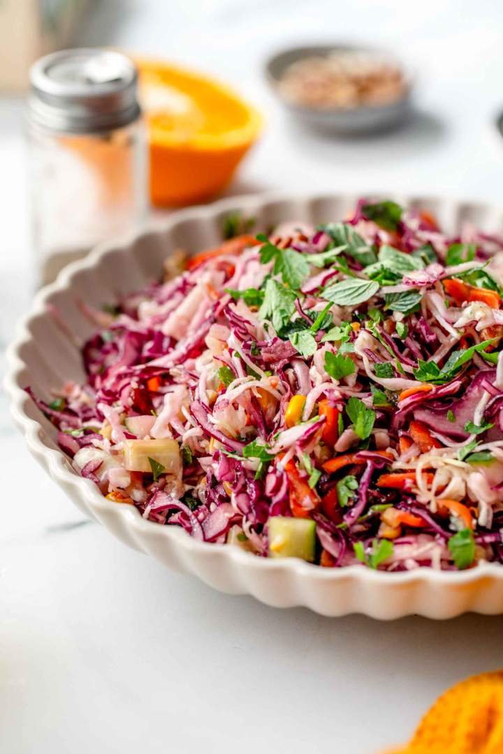 Colorful cabbage salad