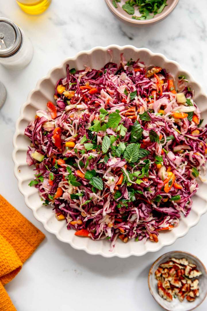 Colorful cabbage salad