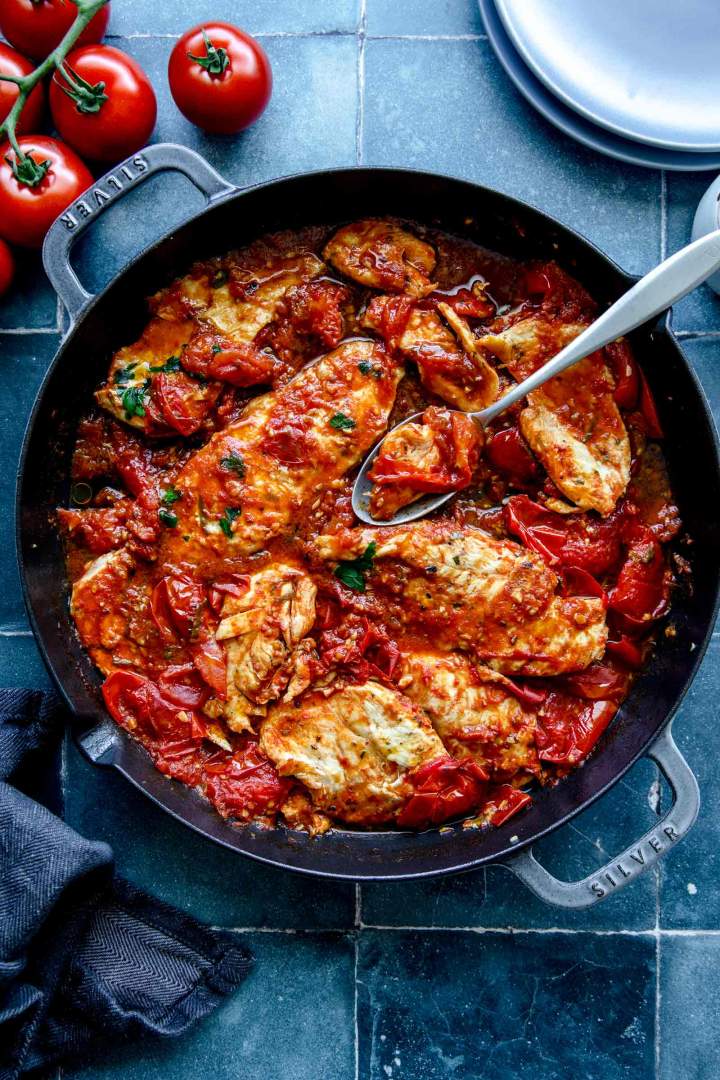 Chicken Cutlets with Tomatoes