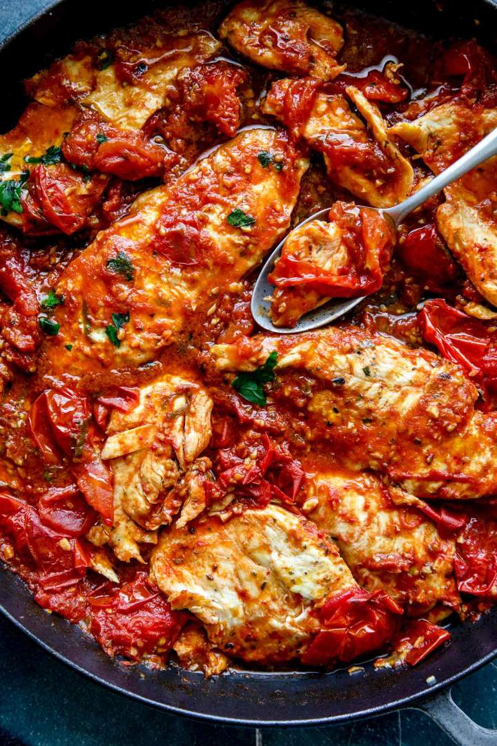 Chicken Cutlets with Tomatoes