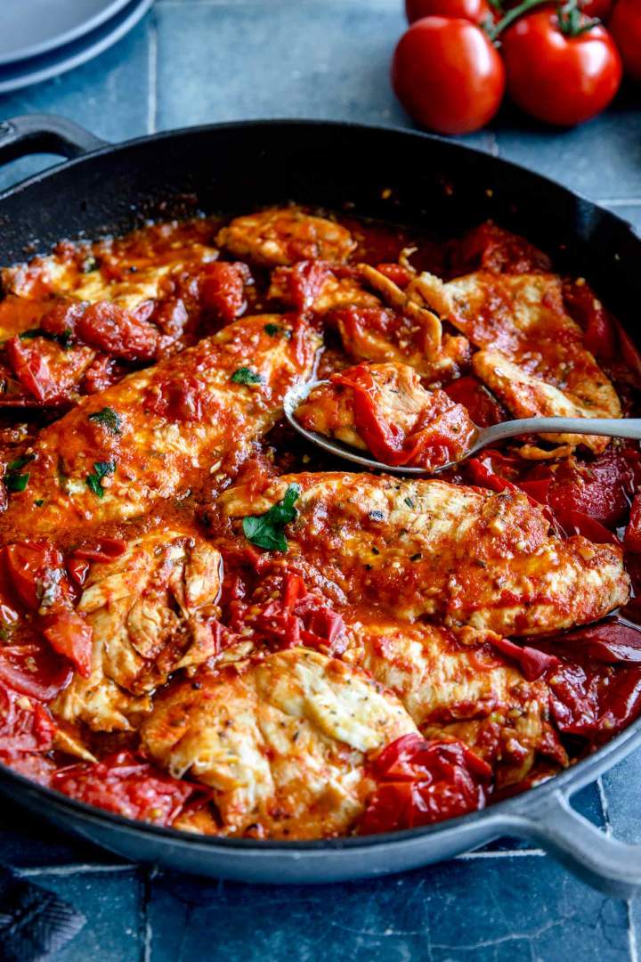 Chicken Cutlets with Tomatoes