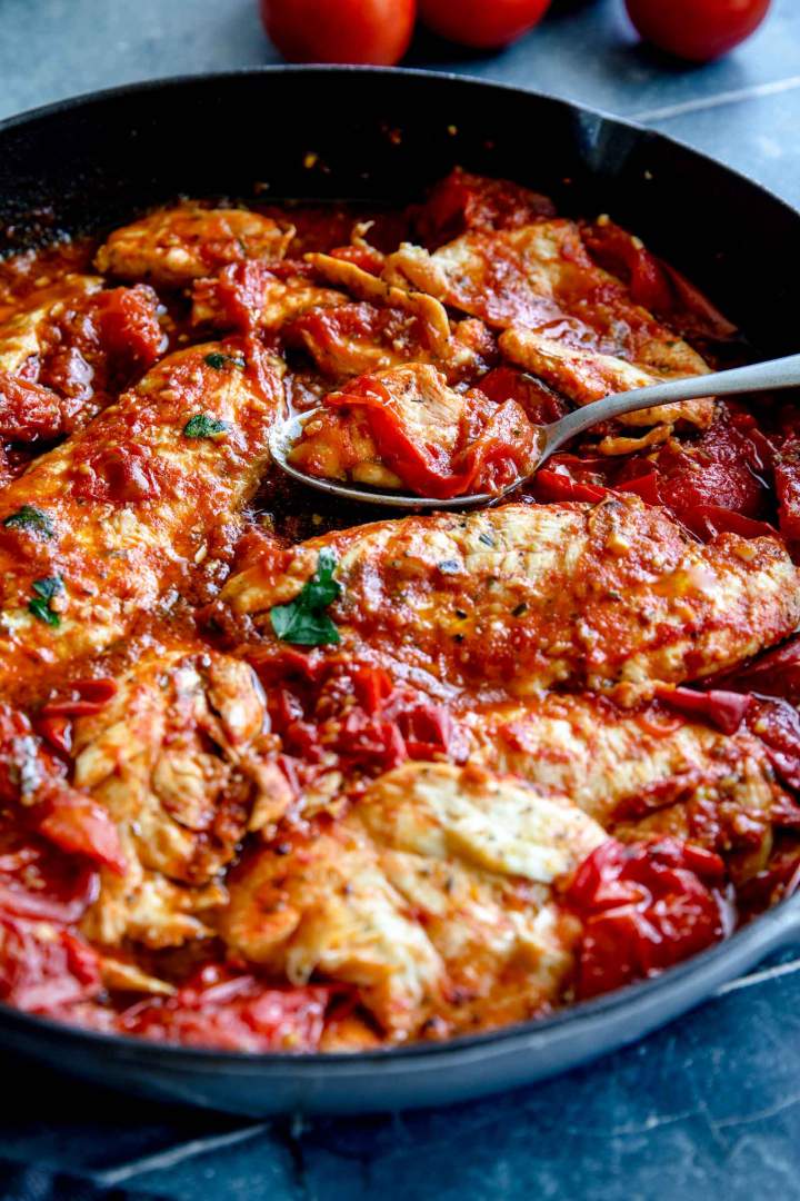 Chicken Cutlets with Tomatoes