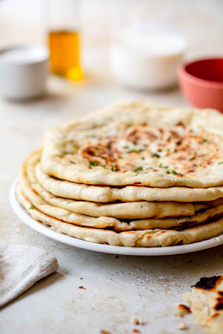 Cheese Stuffed Flatbread with Kefir