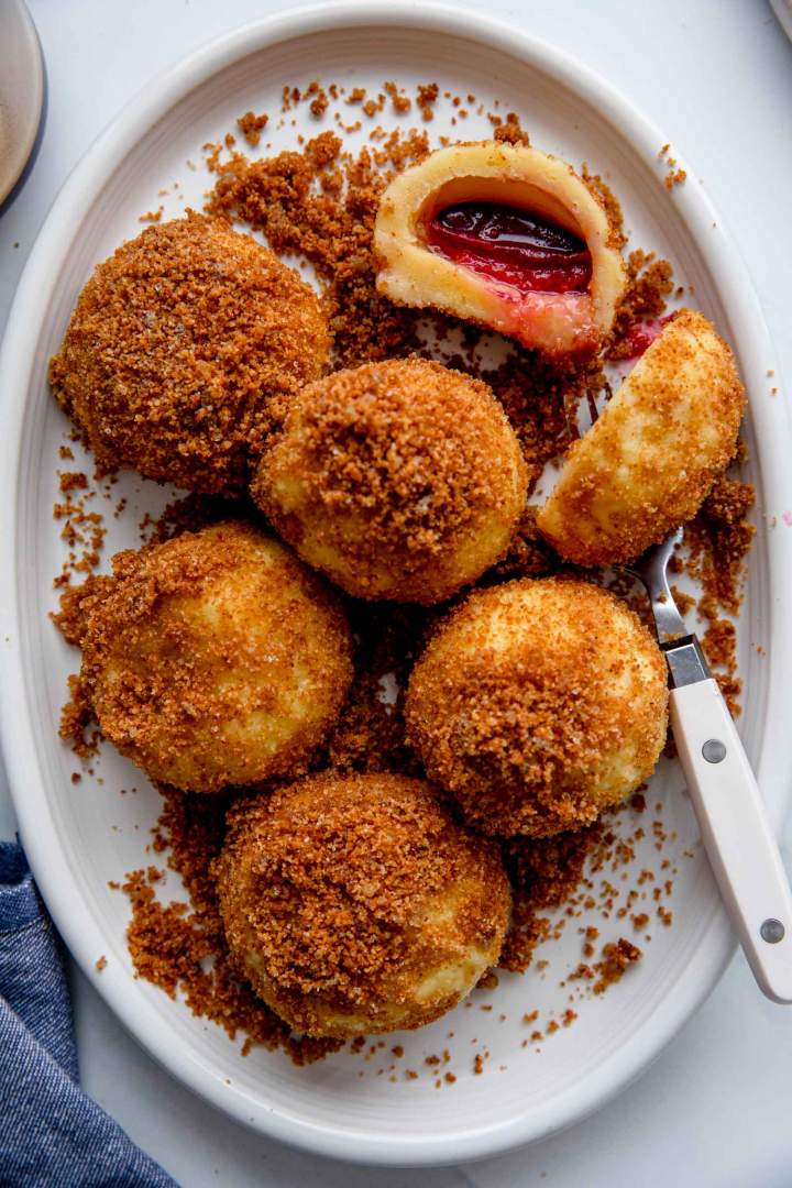 Plum Dumplings with Ricotta