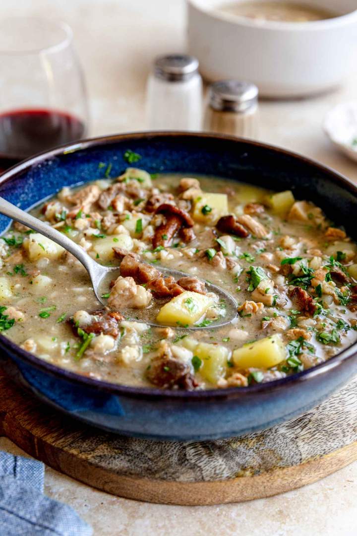 Pohorski lonec (Meat, Potato, Mushroom Stew)