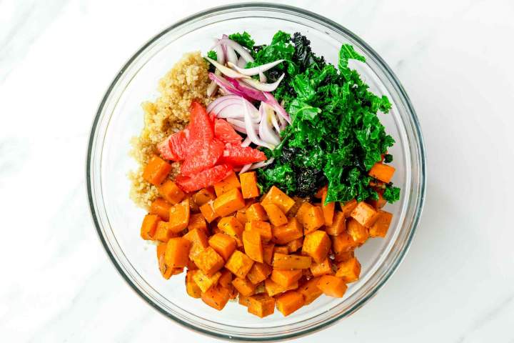How to make Kale Quinoa Salad with Sweet Potato