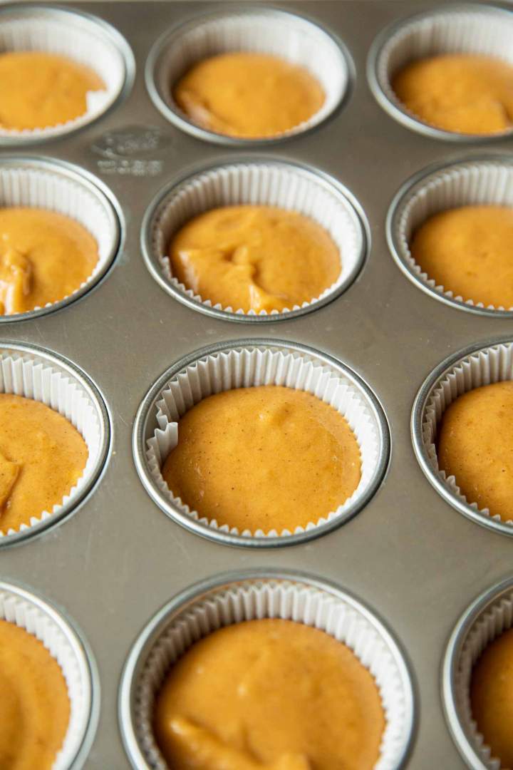  dairy free pumpkin muffins before baking