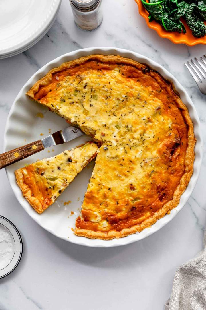 Butternut Squash Quiche​ with Prosciutto