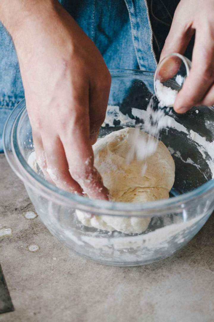Adding salt to a dough for Quick pizza dough (crust)