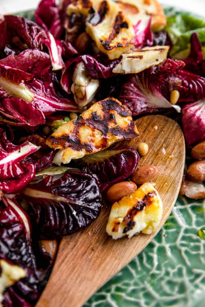 Radicchio Salad with Grilled Halloumi