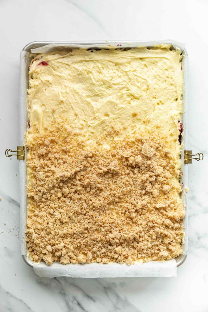 Coffee Cake Batter with whole wheat streusel