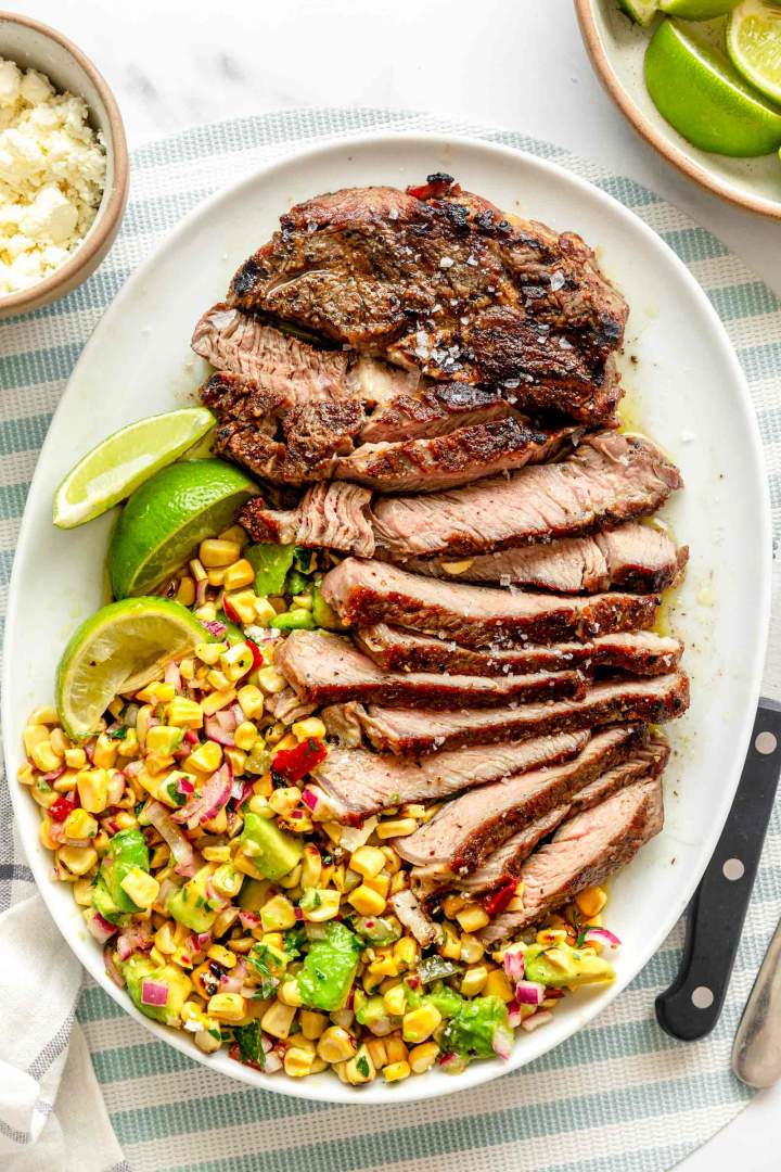 Grilled Ribeye Steak with Corn Salsa