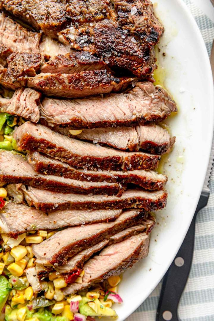 Grilled Ribeye Steak with Corn Salsa