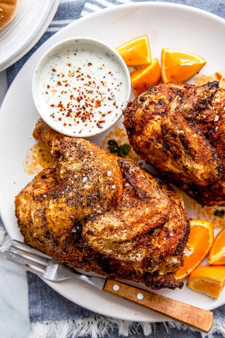 Roasted Half Chicken with orange