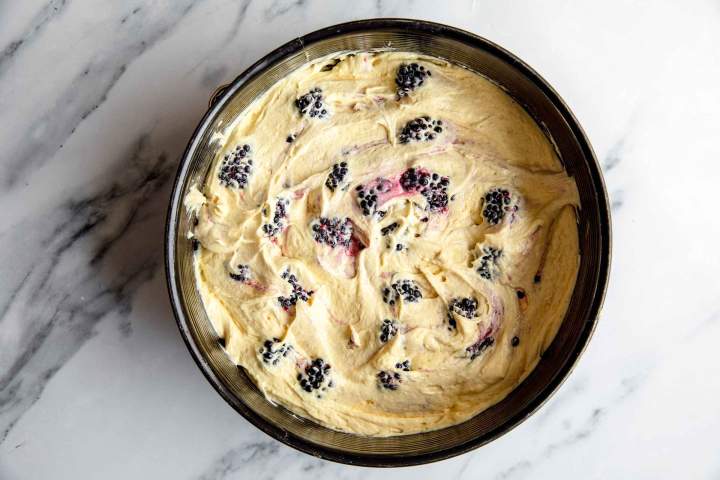 preparation of Blackberry Cream Cheese Coffee Cake