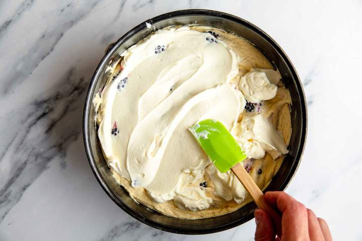 preparation of Blackberry Cream Cheese Coffee Cake