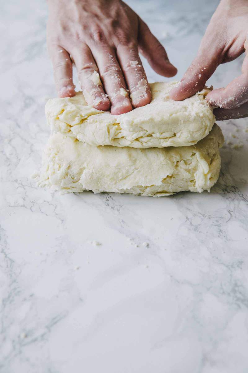 dough for Strawberry Shortcakes with Whipped Cream