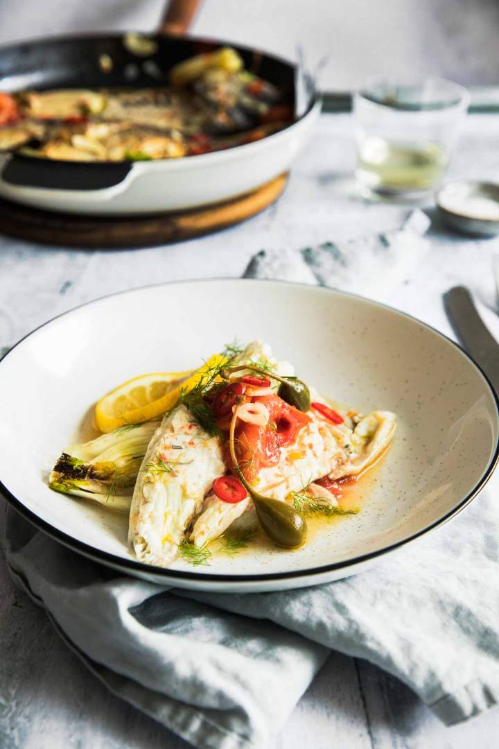 Sea Bream with Fennel and Cherry Tomatoes 