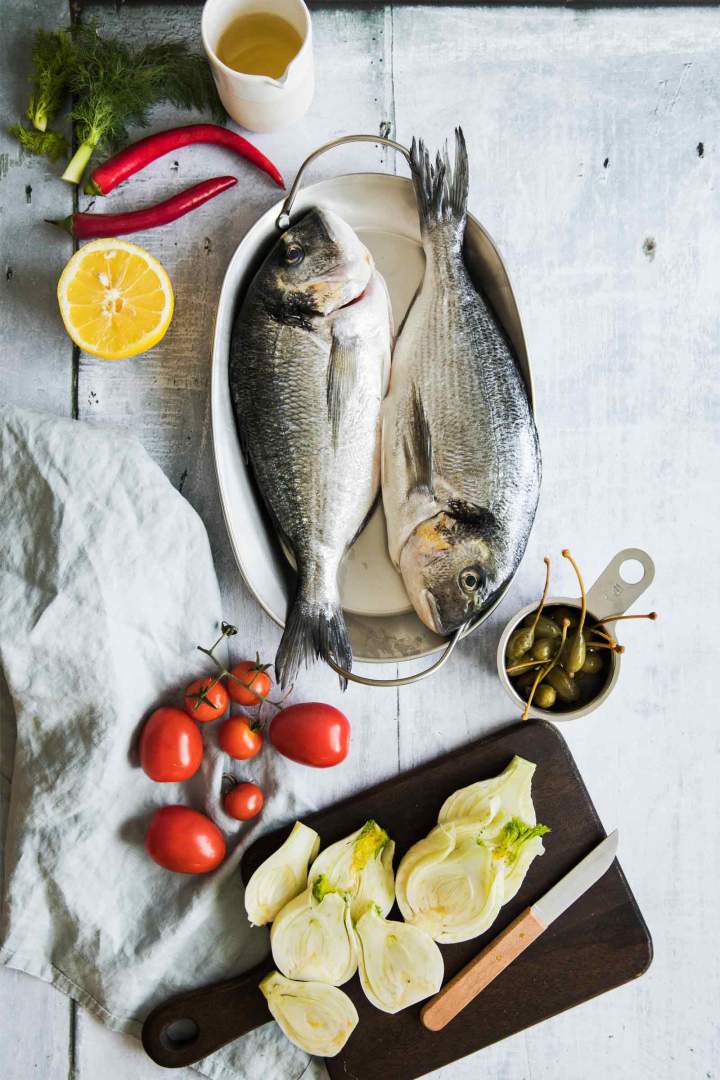 Mediterranean Sea Bream with Fennel and Cherry Tomatoes 