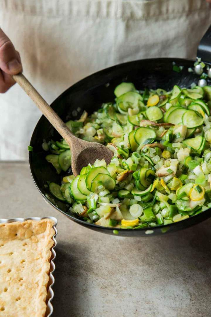 Seasonal Vegetables and Tuna Mediterana Tart