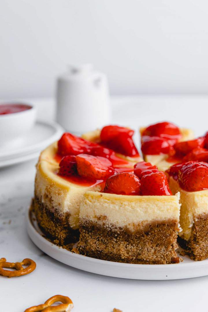 Strawberry Pretzel Cheesecake