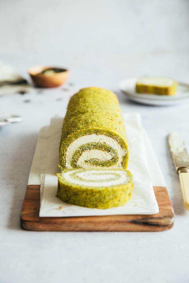 Gluten Free Swiss Roll with Pumpkin Seeds
