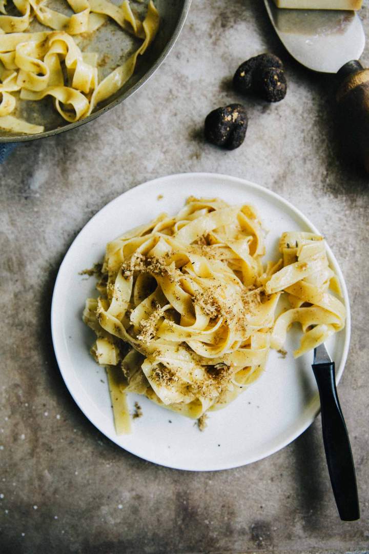 Tagliatelle Pasta with Black Truffle Sauce Jernej Kitchen