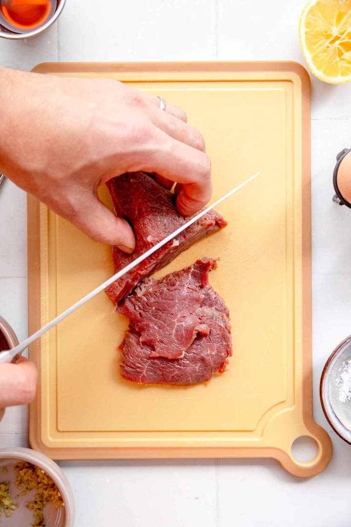 Steak Tartare preparation