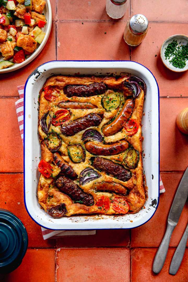 Leftover Grilled Meat Toad in a Hole
