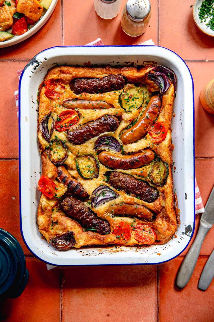 Leftover Grilled Meat Toad in a Hole