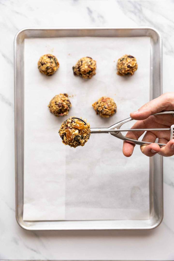 Scooped out Healthy Trail Mix Cookies