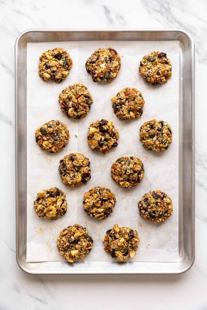Healthy Trail Mix Cookies before baking