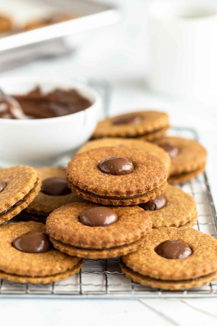 Whole Wheat Cookies with Nutella for Christmas