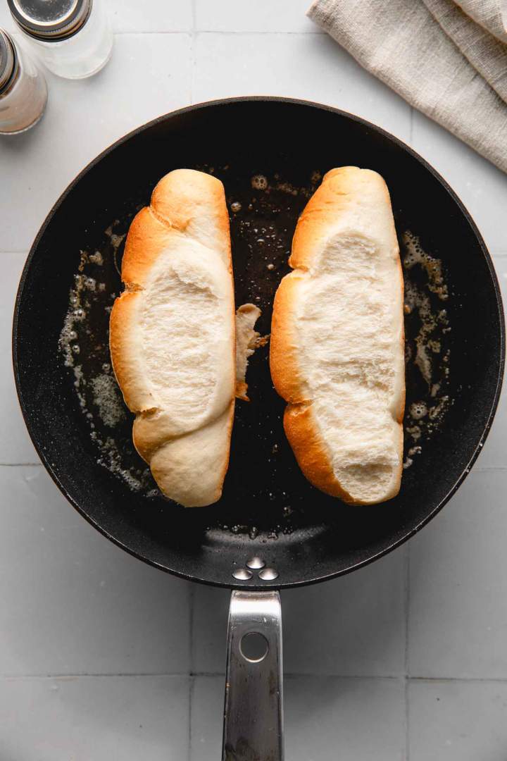 Making of Hot Dog with Sauerkraut and Onion Jam