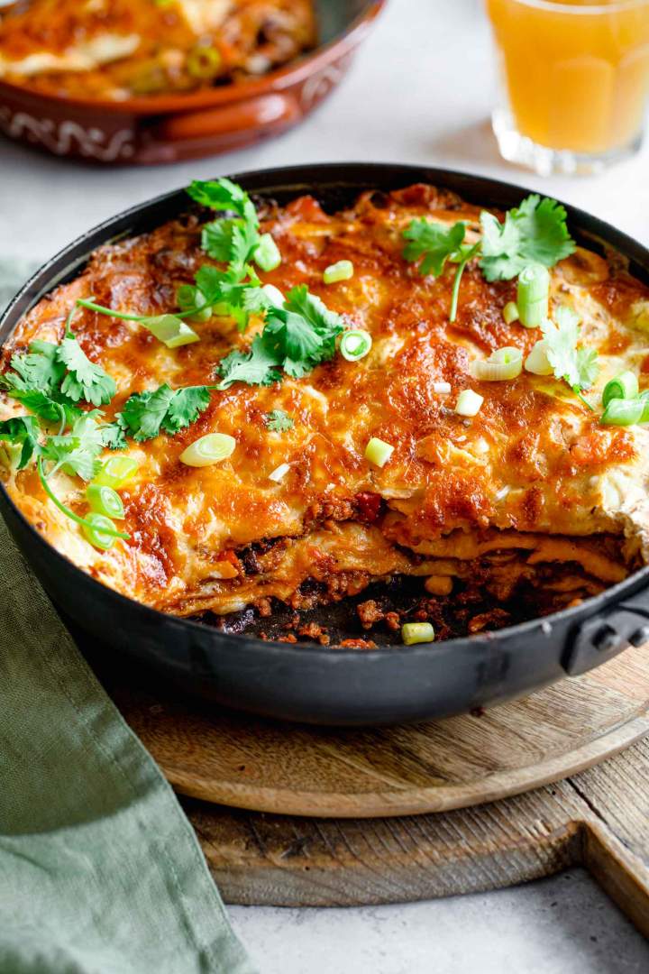 Beef Skillet Enchiladas