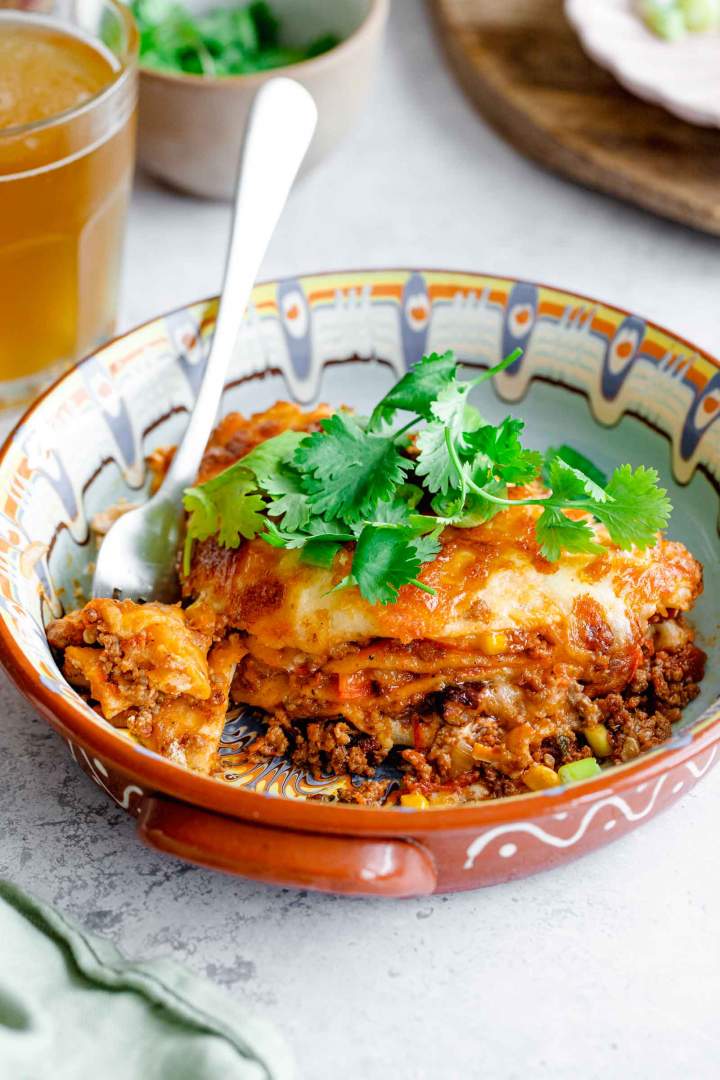 Beef Skillet Enchiladas