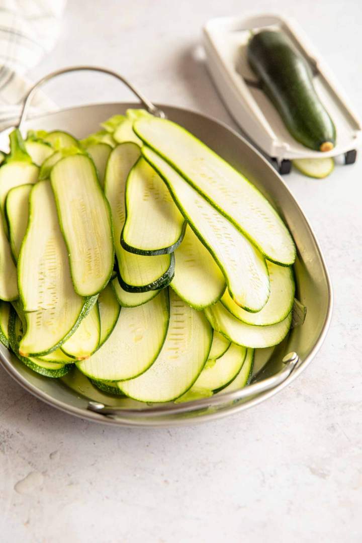 How to slice zucchini for lasagna