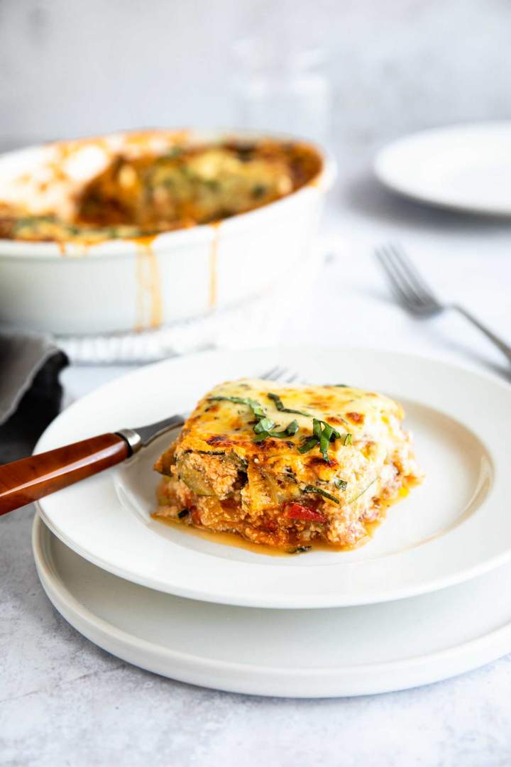 Keto Zucchini Lasagna with Ground Beef